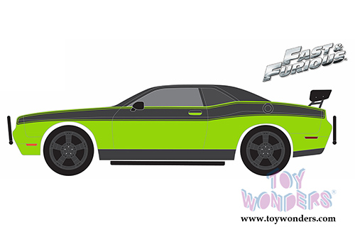 Greenlight Fast & Furious - Letty's Dodge Challenger R/T Hardtop (1/43 scale diecast model car, Green) 86230