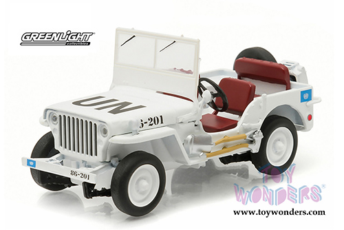 Greenlight - Jeep Willy UN (1/43 scale diecast model car, White) 86308