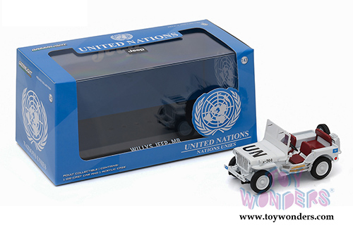 Greenlight - Jeep Willy UN (1/43 scale diecast model car, White) 86308