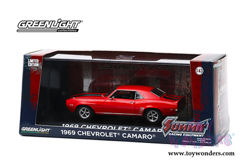 Greenlight - Chevrolet&reg; Camaro&reg; - Since 1968 Summit Racing Equipment - Home of Performance (1969, 1/43 scale diecast model car, Red) 86342