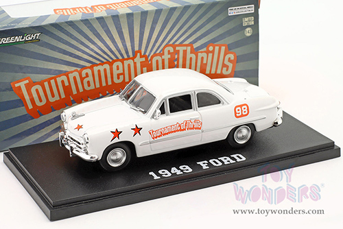  Greenlight - Ford Tournament of Thrills Thrill Show Car (1949, 1/43 scale diecast model car, White) 86352