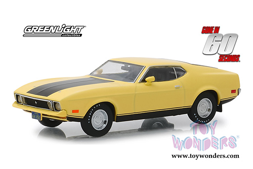 Greenlight Hollywood - Eleanor&reg; Custom Ford Mustang Mach 1 Gone in 60 seconds (1973, 1/43 scale diecast model car, Yellow) 86412