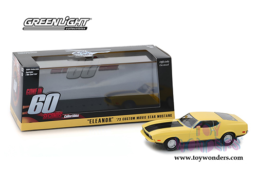 Greenlight Hollywood - Eleanor&reg; Custom Ford Mustang Mach 1 Gone in 60 seconds (1973, 1/43 scale diecast model car, Yellow) 86412