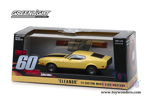 Greenlight Hollywood - Eleanor&reg; Custom Ford Mustang Mach 1 Gone in 60 seconds (1973, 1/43 scale diecast model car, Yellow) 86412