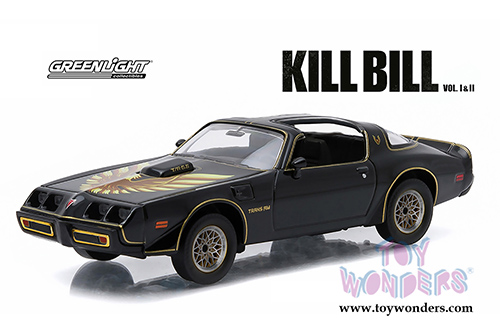 Greenlight Hollywood - Elle's Pontiac&reg; Firebird&reg; Trans Am - Kil Bill Vol. I & II T-Top (1979, 1/43 scale diecast model car, Black w/Gold) 86452