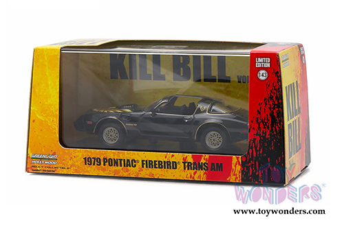 Greenlight Hollywood - Elle's Pontiac&reg; Firebird&reg; Trans Am - Kil Bill Vol. I & II T-Top (1979, 1/43 scale diecast model car, Black w/Gold) 86452