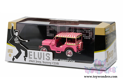 Greenlight Hollywood - Jeep Surrey CJ3B "Pink Jeep" Elvis Presley (1960, 1/43 scale diecast model car, Pink) 86472