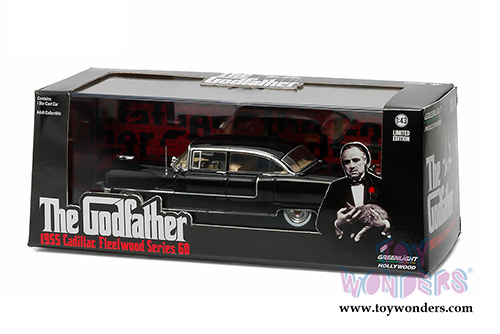 Greenlight Hollywood - The Godfather Cadillac Fleetwood Series 60 Hard Top (1955, 1/43 scale diecast model car, Black) 86492
