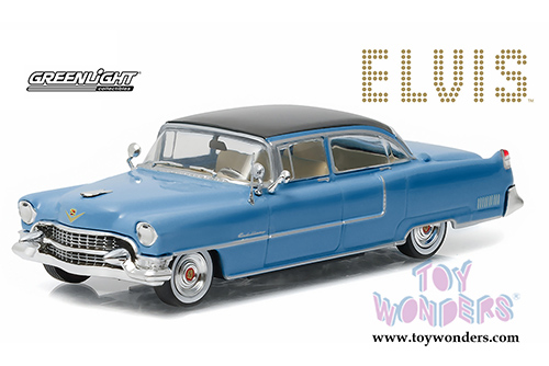Greenlight Hollywood - Elvis Presley Cadillac Fleetwood Series 60 Hardtop (1955, 1/43 scale diecast model car, Blue) 86493