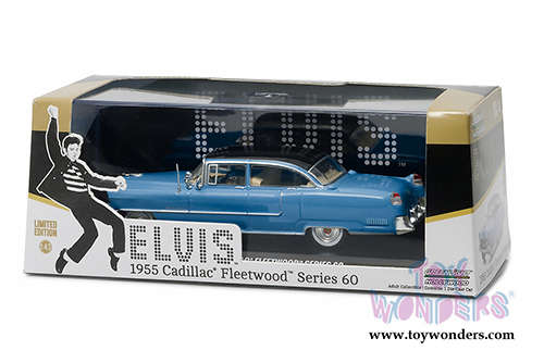 Greenlight Hollywood - Elvis Presley Cadillac Fleetwood Series 60 Hardtop (1955, 1/43 scale diecast model car, Blue) 86493