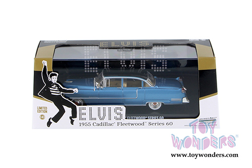 Greenlight Hollywood - Elvis Presley Cadillac Fleetwood Series 60 Hardtop (1955, 1/43 scale diecast model car, Blue) 86493