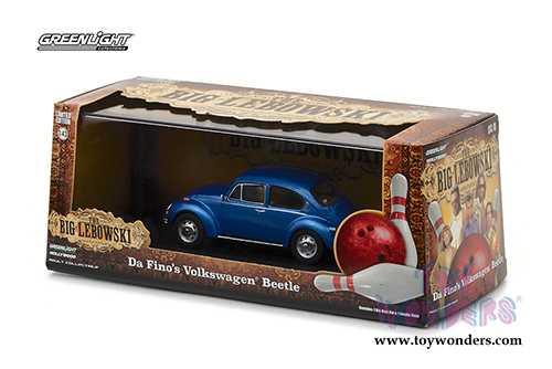 Greenlight Hollywood - The Big Lebowski | Da Fino's Volkswagen Beetle Hardtop (1973, 1/43 scale diecast model car, Blue) 86496