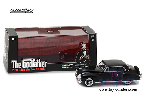 Greenlight Hollywood - The Godfather Lincoln Continental Hardtop (1941, 1/43 scale diecast model car, Black) 86507