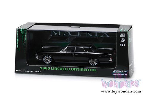 Greenlight Hollywood - The Matrix Lincoln Continental Hardtop (1965, 1/43 scale diecast model car, Black) 86512