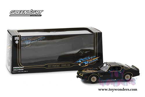 Greenlight Hollywood - Smokey and The Bandit Pontiac Firebird Trans AM T-Top (1977, 1/43 scale diecast model car, Black) 86513
