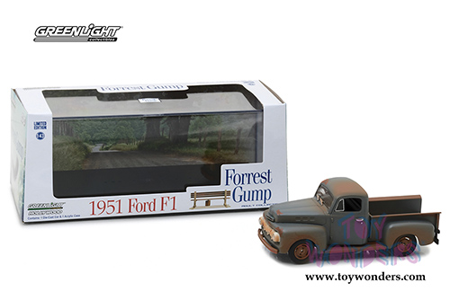 Greenlight Hollywood - Forrest Gump Ford F1 Pick Up Truck (1951, 1/43 scale diecast model car, Gray) 86514