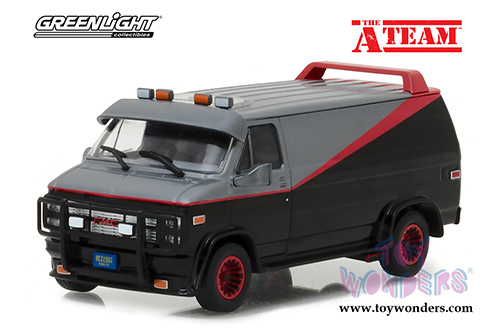 Greenlight - Hollywood The A-Team&trade; (TV Series, 1983-87) GMC&reg; Vandura (1983, 1/43 scale diecast model car, Black/Gray) 86515