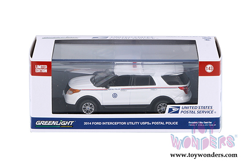 Greenlight - Ford Interceptor Utility United States Postal Service (USPS&reg;) Police (2014, 1/43 scale diecast model car, White) 86524