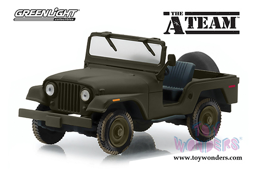 Greenlight - Hollywood the A-Team&trade; (TV Series, 1983-87) Jeep&reg; CJ-5 (1/43 scale diecast model car, Green) 86526