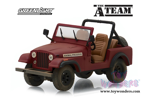 Greenlight - Hollywood the A-Team&trade; (TV Series, 1983-87) Jeep&reg; CJ-7 (1/43 scale diecast model car, Red) 86528