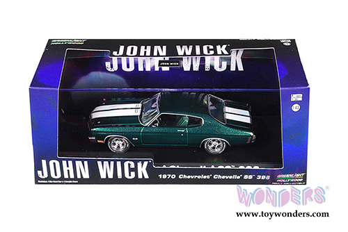 Greenlight Hollywood - John Wick Chevrolet&reg; Chevelle&reg; SS&trade; 396 (1970, 1/43 scale diecast model car, Green) 86541