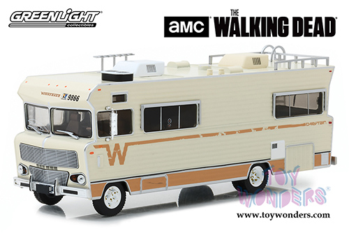 Greenlight Hollywood - The Walking Dead Dale's Winnebago Chieftain (1973, 1/43 scale diecast model car, Cream/Orange) 86543