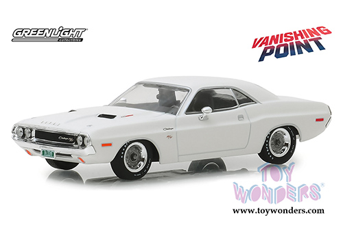 Greenlight Hollywood - Dodge Challenger R/T  "Vanishing Point" (1970, 1/43 scale diecast model car, White) 86545