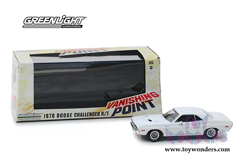 Greenlight Hollywood - Dodge Challenger R/T  "Vanishing Point" (1970, 1/43 scale diecast model car, White) 86545