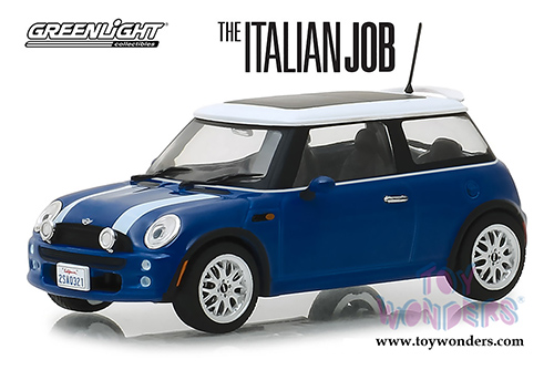 Greenlight Hollywood - Mini Cooper the Italian Job (2003, 1/43 scale diecast model car, Blue) 86546