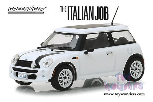 Greenlight Hollywood - Mini Cooper the Italian Job (2003, 1/43 scale diecast model car, White) 86548