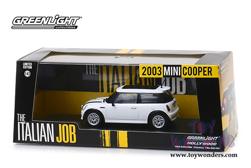Greenlight Hollywood - Mini Cooper the Italian Job (2003, 1/43 scale diecast model car, White) 86548