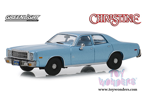 Greenlight Hollywood - Christine Detective Rudolph Junkins' Plymouth Fury Hardtop (1977, 1/43 scale diecast model car, Light Blue) 86559