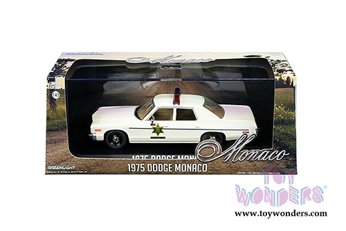 Greenlight - Dodge Monaco Hazzard County Sheriff (1975, 1/43 scale diecast model car, Cream) 86567
