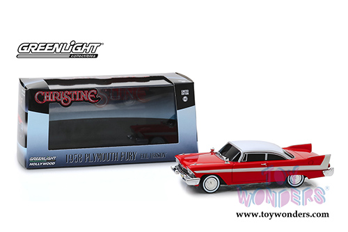 Greenlight Hollywood - Christine Plymouth Fury Hardtop - Evil Version with Blacked Out Windows (1958, 1/43 scale diecast model car, Red) 86575