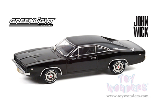 Greenlight - Dodge Charger R/T - John Wick (1968, 1/43 scale diecast model car, Black) 86608