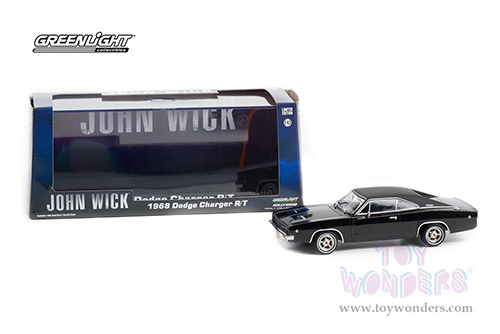 Greenlight - Dodge Charger R/T - John Wick (1968, 1/43 scale diecast model car, Black) 86608