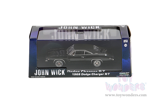Greenlight - Dodge Charger R/T - John Wick (1968, 1/43 scale diecast model car, Black) 86608