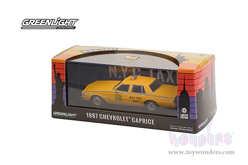 Greenlight - Chevrolet&reg; Caprice New York City (N.Y.C.) Taxi  (1967, 1/43 scale diecast model car, Yellow) 86611