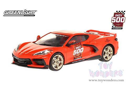 Greenlight - Chevrolet® Corvette C8 Stingray Coupe - 104th Running of the Indianapolis 500 Official Pace Car (2020, 1/43 scale diecast model car, Red) 86622