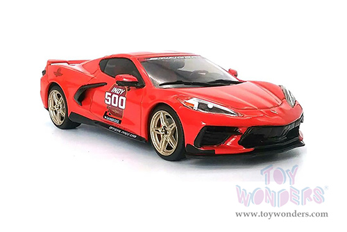 Greenlight - Chevrolet® Corvette C8 Stingray Coupe - 104th Running of the Indianapolis 500 Official Pace Car (2020, 1/43 scale diecast model car, Red) 86622