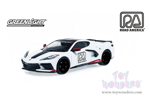 Greenlight - Chevrolet® Corvette C8 Stingray Coupe - Road America Official Pace Car (2020, 1/43 scale diecast model car, White) 86623