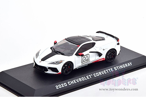 Greenlight - Chevrolet® Corvette C8 Stingray Coupe - Road America Official Pace Car (2020, 1/43 scale diecast model car, White) 86623