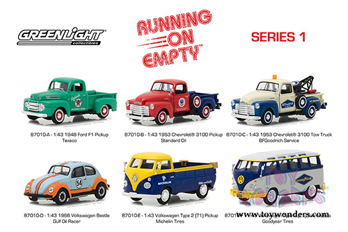 Greenlight - Running on Empty Series 1 (1/43 scale diecast model car, Asstd.) 87010/24