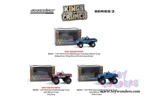 Greenlight - Kings of Crunch Series 3 (1/43 scale diecast model car, Asstd.) 88030/24