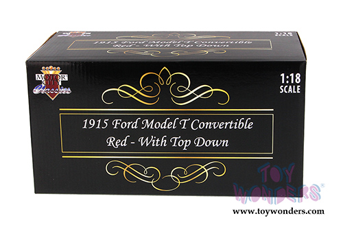 Motor City Coca-Cola - Ford Model T Convertible with Top Down (1915, 1/18 scale diecast model car, Red) 88141