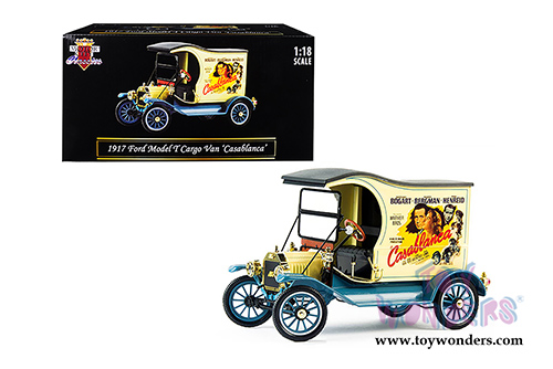 Motor City Classics - Ford Model T Cargo Van "Casablanca" (1917, 1/18 scale diecast model car, Yellow/Blue) 88150