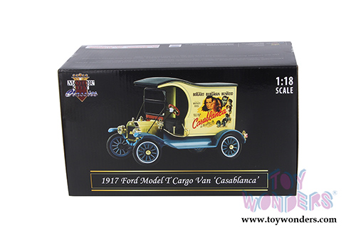 Motor City Classics - Ford Model T Cargo Van "Casablanca" (1917, 1/18 scale diecast model car, Yellow/Blue) 88150