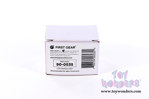 First Gear - Trash Bin (1/34 scale diecast model, Brown) 90-0535