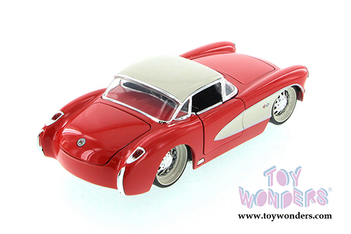Jada Toys Bigtime Muscle - Chevy Corvette Hardtop (1957, 1/24 scale diecast model car, Asstd.) 90937YU