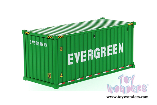 Diecast Masters - 20' Dry Goods Sea Shipping Container "Evergreen" - Transport Series (1/50 Plastic scale model car, Green) 91025D
